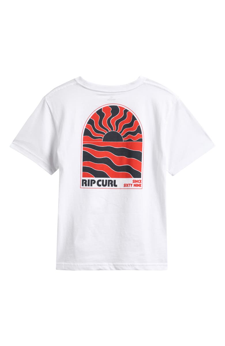 Rip Curl Surf Revival Sunset Cotton Graphic T-Shirt, Alternate, color, White