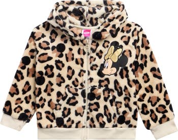 Kids' Disney Minnie Mouse Animal Print Zip Hoodie