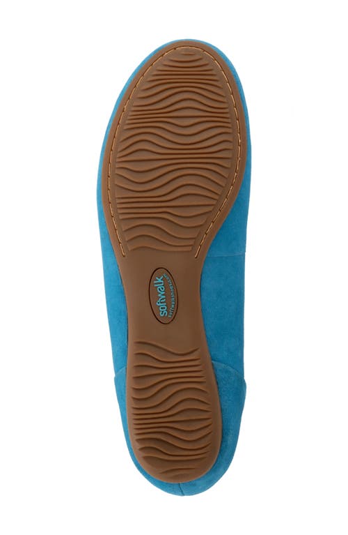 Softwalk ® Sonoma Flat In Sky Blue Suede