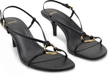 Hoop Detail Slingback Kitten Heel Sandal