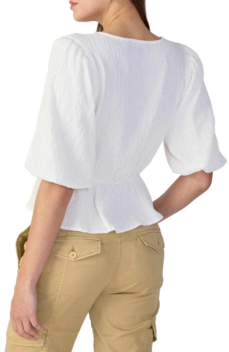 Sanctuary Textured Puff Sleeve Blouse, Alternate, color,