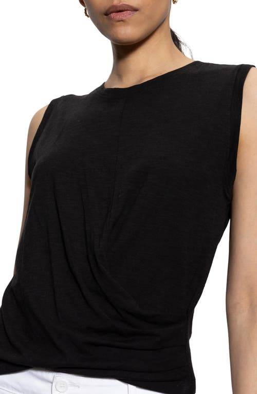 Shop Sanctuary Draped Crewneck Tank In Black