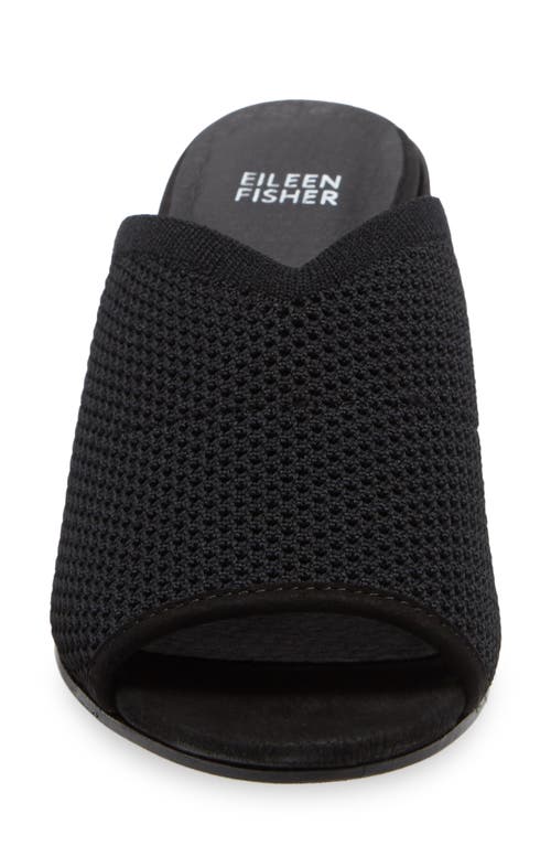Eileen Fisher Fave Block Heel Slide Sandal In Black