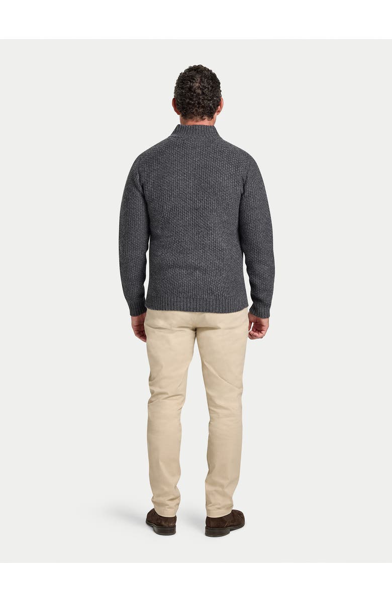 Raging Bull Chunky Textured Quarter Zip Knit Sweater, Alternate, color, Dark Grey Marl