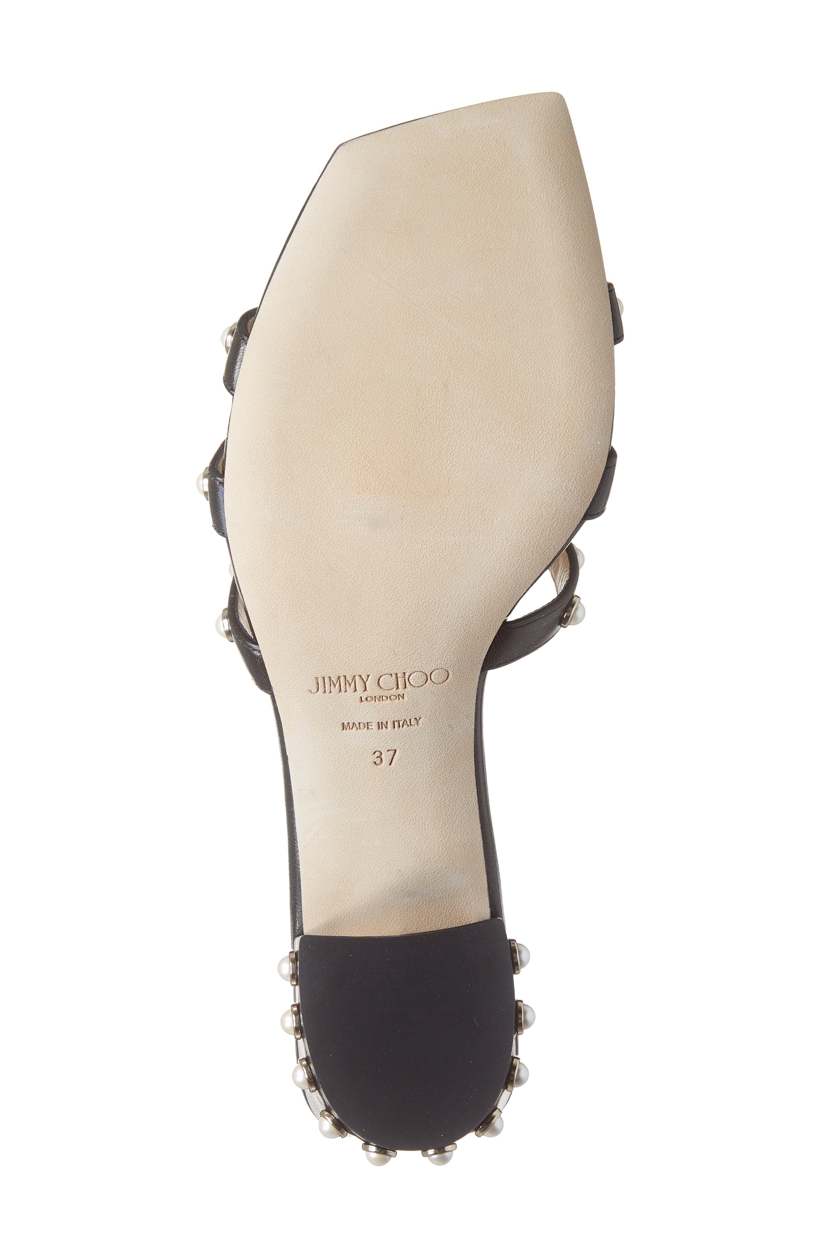 Jimmy Choo Hazal Imitation Pearl Cage Slide Sandal, Alternate, color, 