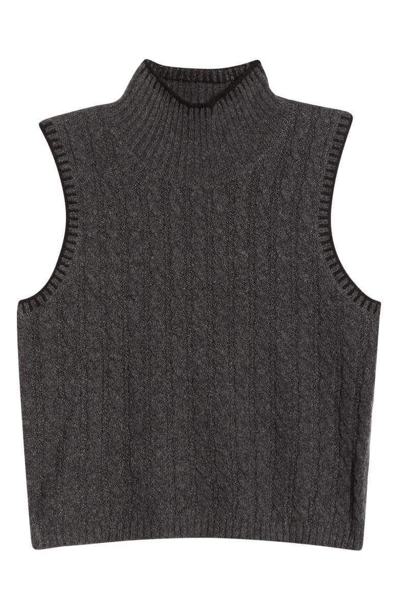 UGG<sup>®</sup> Zariah Cable Sleeveless Mock Neck Sweater, Alternate, color,
