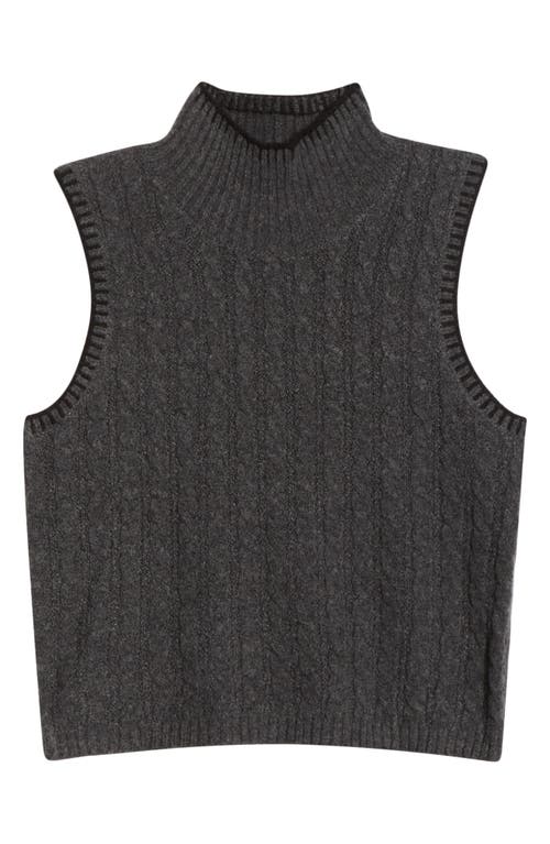 Ugg(r) Zariah Cable Sleeveless Mock Neck Sweater In Gray
