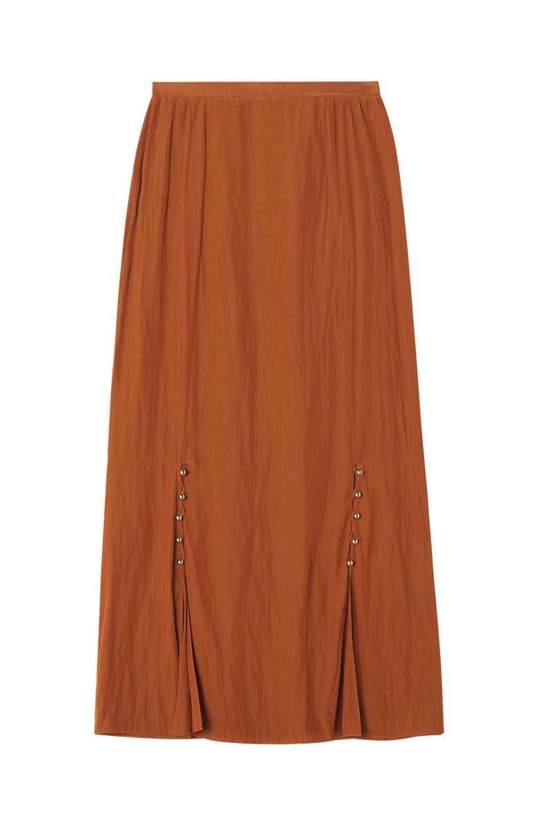 Lanvin Midi Skirt In Charmeuse, Main, color, Chestnuts