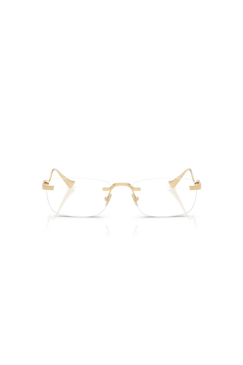 54mm Rectangle optical glasses, Alternate, color, Gold
