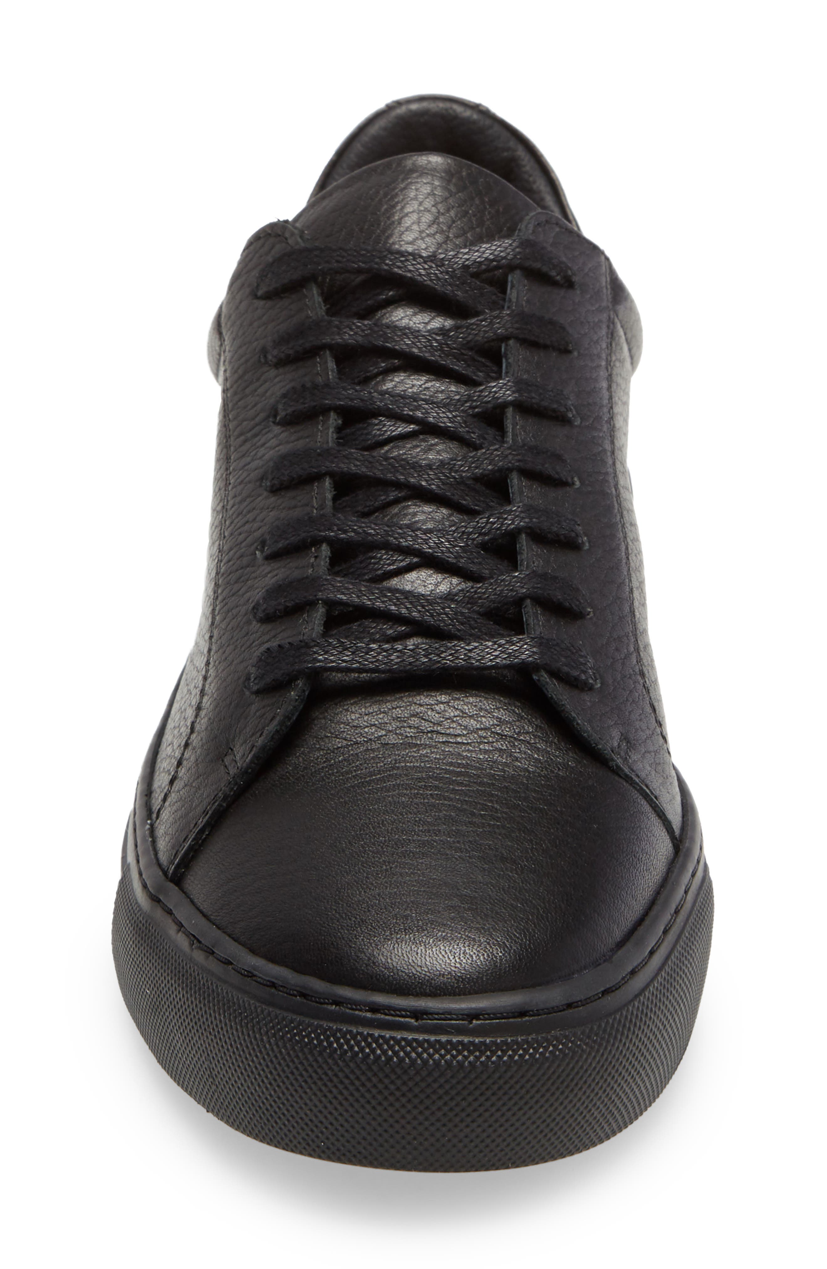 Damian Lace-Up Sneaker, Alternate, color, BLACK TUMBLED LEATHER