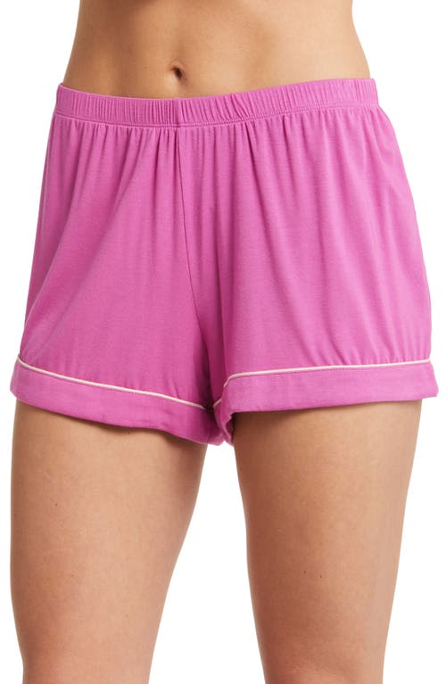 Nordstrom Moonlight Eco Long Sleeve Stretch Modal Short Pajamas In Purple Orchid