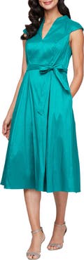 Alex Evenings Stretch Taffeta Cocktail Dress