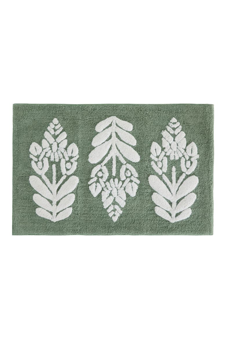Arc Patterned Bath Mat, Main, color, FOLK LEAVES SAGE