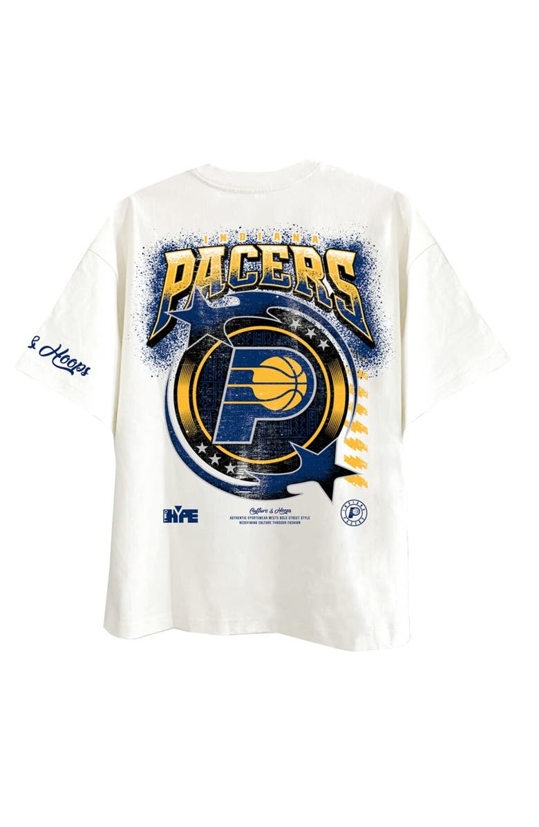 Two Hype Men's Two Hype Off White Indiana Pacers Drip & Dime Collection Premium T-Shirt, Alternate, color, Cream