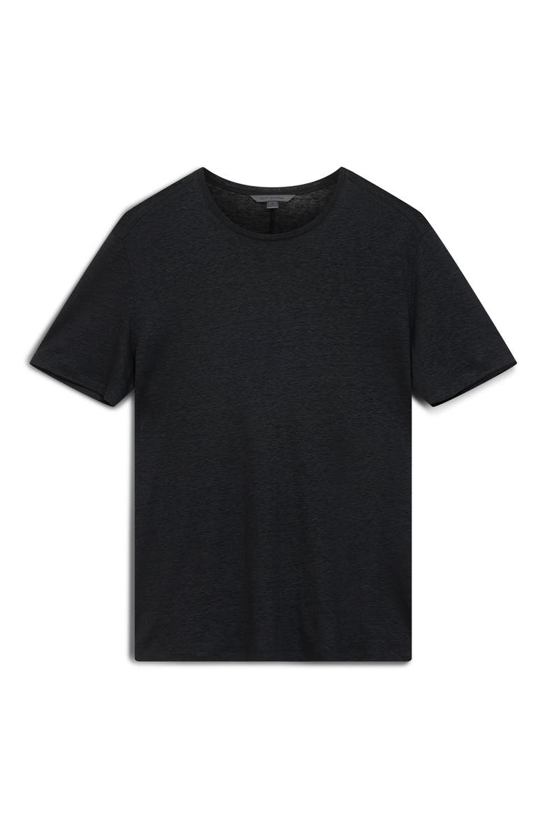 Lagoa Slubbed Organic Linen T-Shirt, Alternate, color, BLACK