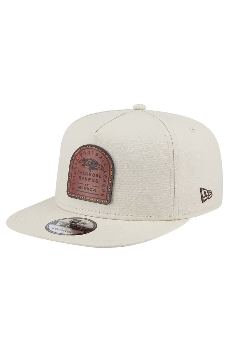 New Era Men's New Era  Stone Baltimore Ravens Premier 9FIFTY Snapback Hat, Main, color, Stone