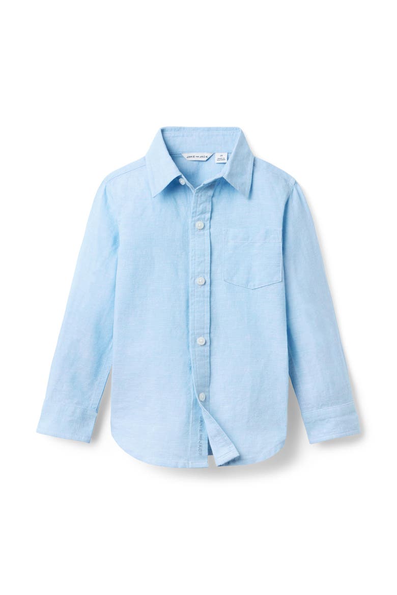 The Linen-Cotton Shirt, Main, color, Blue