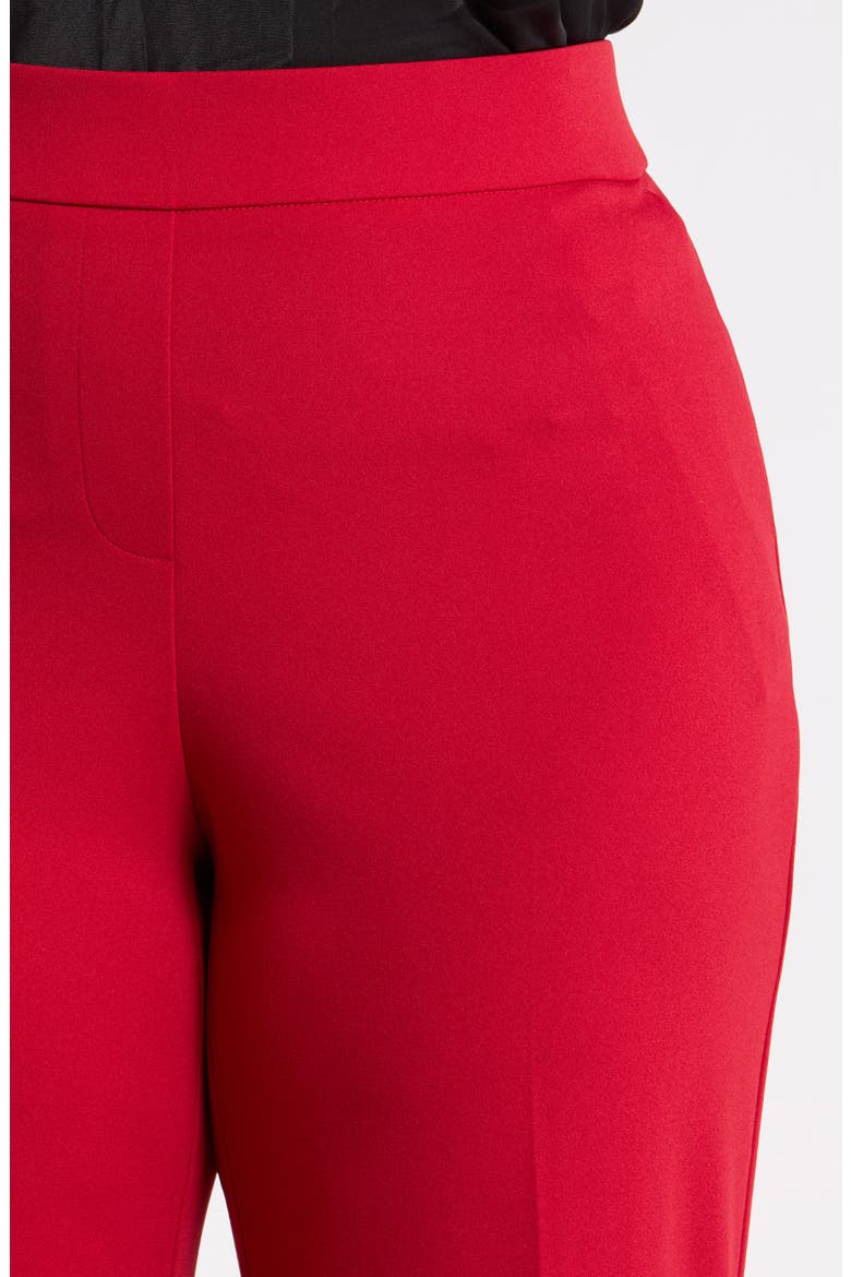 Pull-On Crepe Straight Leg Pants, Alternate, color, VERMILLION