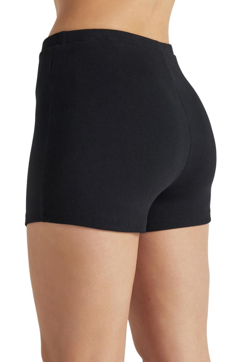 Serene Rib Shorts, Alternate, color, Black
