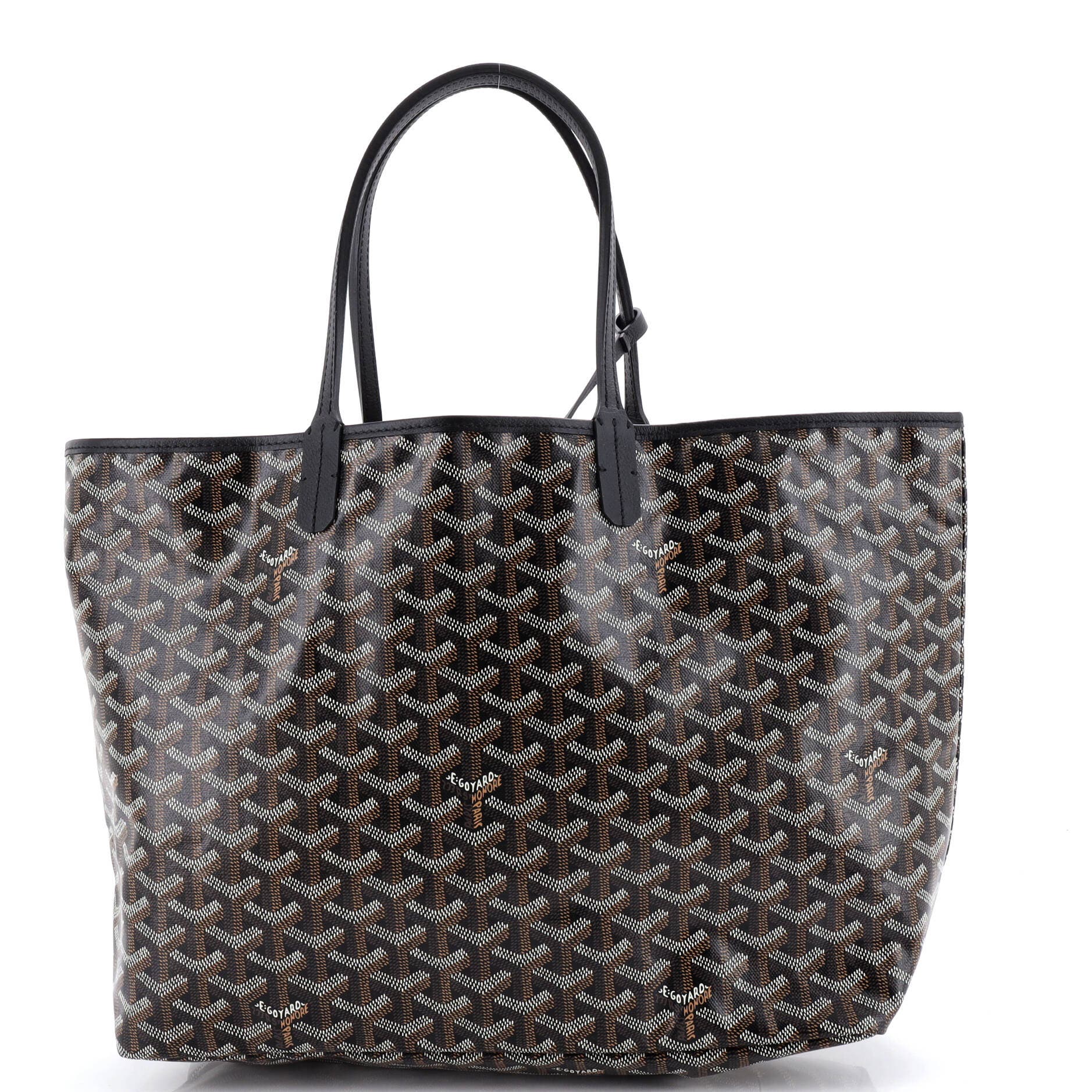 Pre-Owned Goyard Saint Louis Tote Coated Canvas PM, Main, color, Black