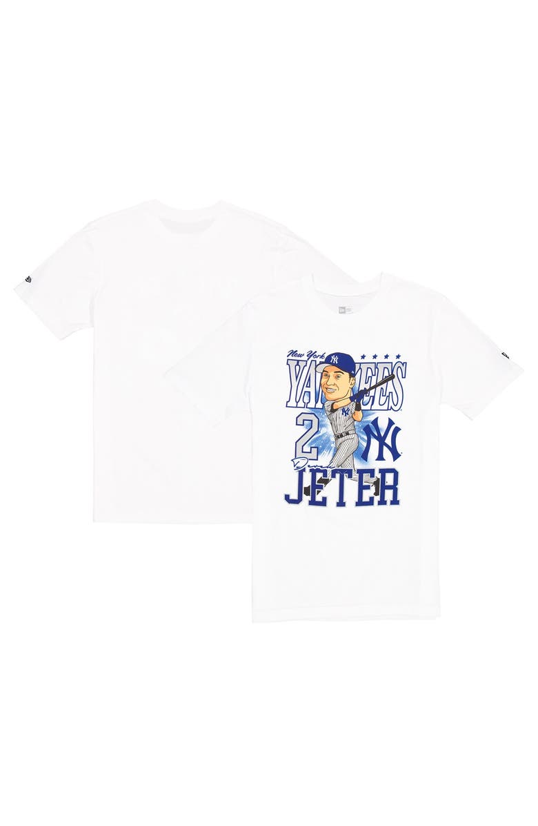 New Era Men's New Era Derek Jeter White New York Yankees Caricature T-Shirt, Main, color, White