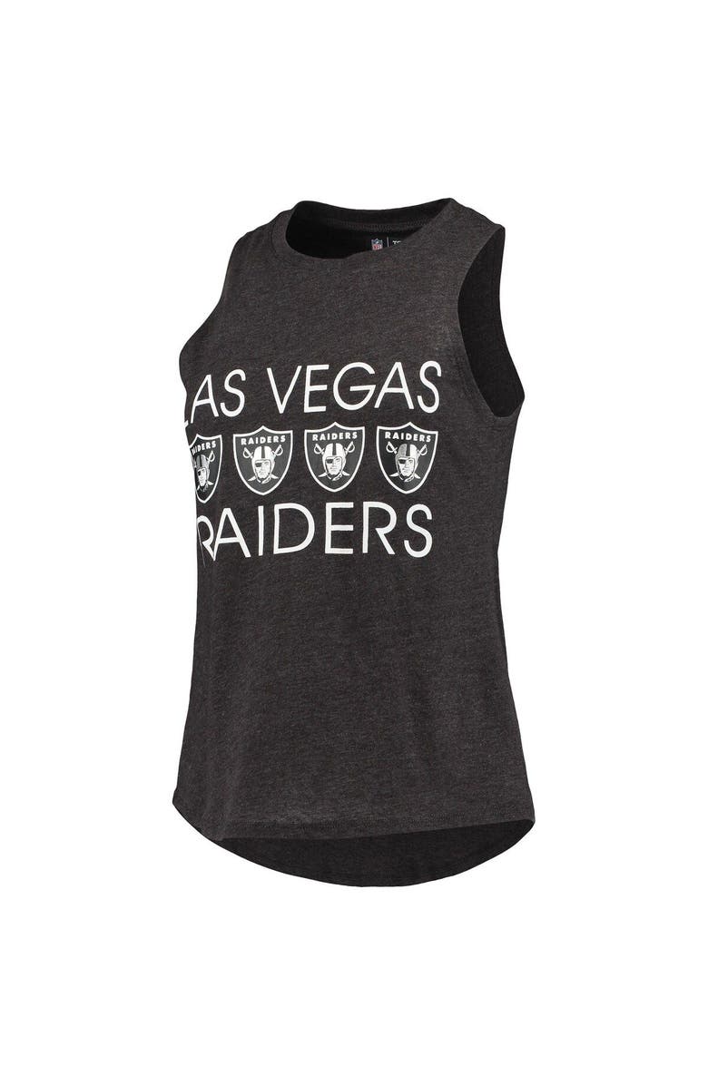 CONCEPTS SPORT Women's Concepts Sport Black/Gray Las Vegas Raiders Plus Size Meter Tank Top and Pants Sleep Set, Alternate, color, 