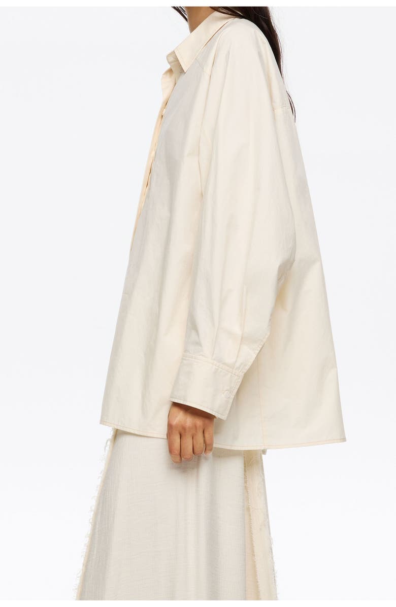 Bimba y Lola Oversize Stitching Shirt, Alternate, color, Vanilla