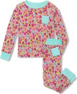 Hatley Kids' Groovy Flowers Fitted Two-Piece Pajamas