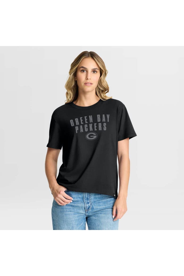 Women's Fanatics Black Green Bay Packers Blackout Kneel Down Legacy T-Shirt, Alternate, color, Black