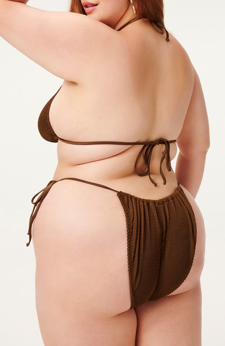Good American Always Fit Tiny Ties Bikini Top, Alternate, color,