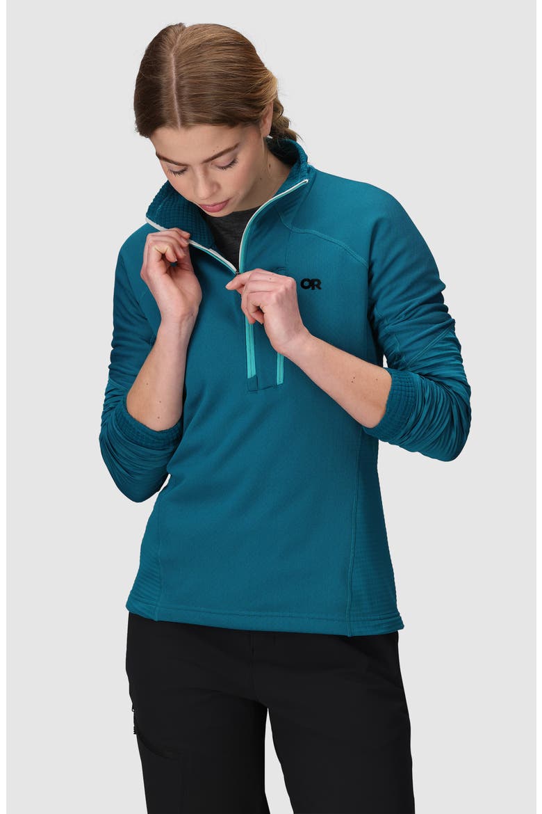 Deviator Fleece Half Zip Pullover, Alternate, color, AURORA