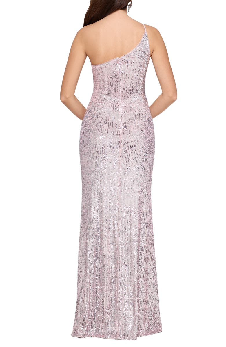 Xscape Evenings Xscape One-Shoulder Sequin Column Gown, Alternate, color, 
