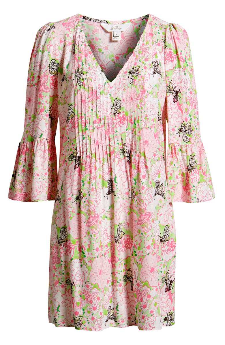 Lilly Pulitzer<sup>®</sup> Danika Floral Print Tunic Dress, Alternate, color, Pistachio Macaron Bees Knees