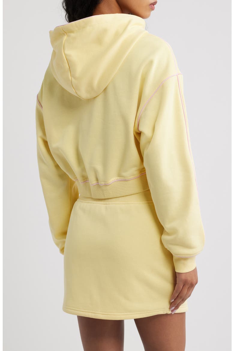Puff Paint Cropped Hoodie, Alternate, color, CUSTARD CLOUD