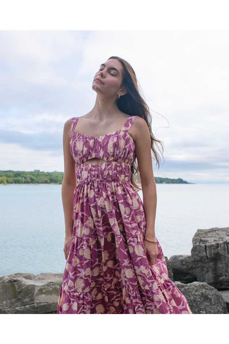 Vera Orchid Rush Cotton Dress, Alternate, color, Orchid