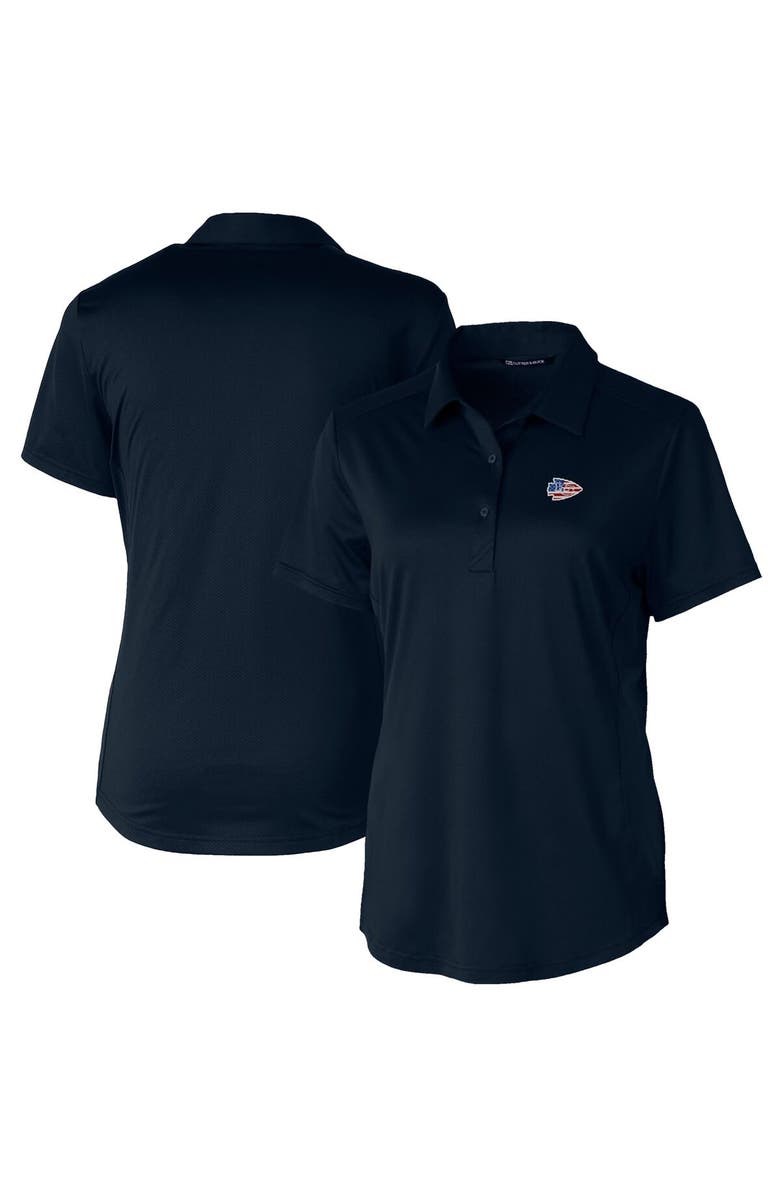 Cutter & Buck Women's Cutter & Buck Navy Kansas City Chiefs Americana Prospect Textured Stretch Polo, Main, color, 