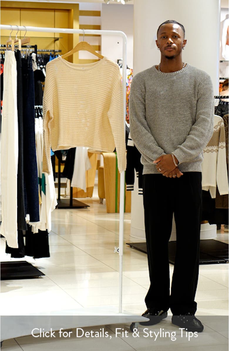 Daybreak Openwork Cotton Sweater, sales video thumbnail