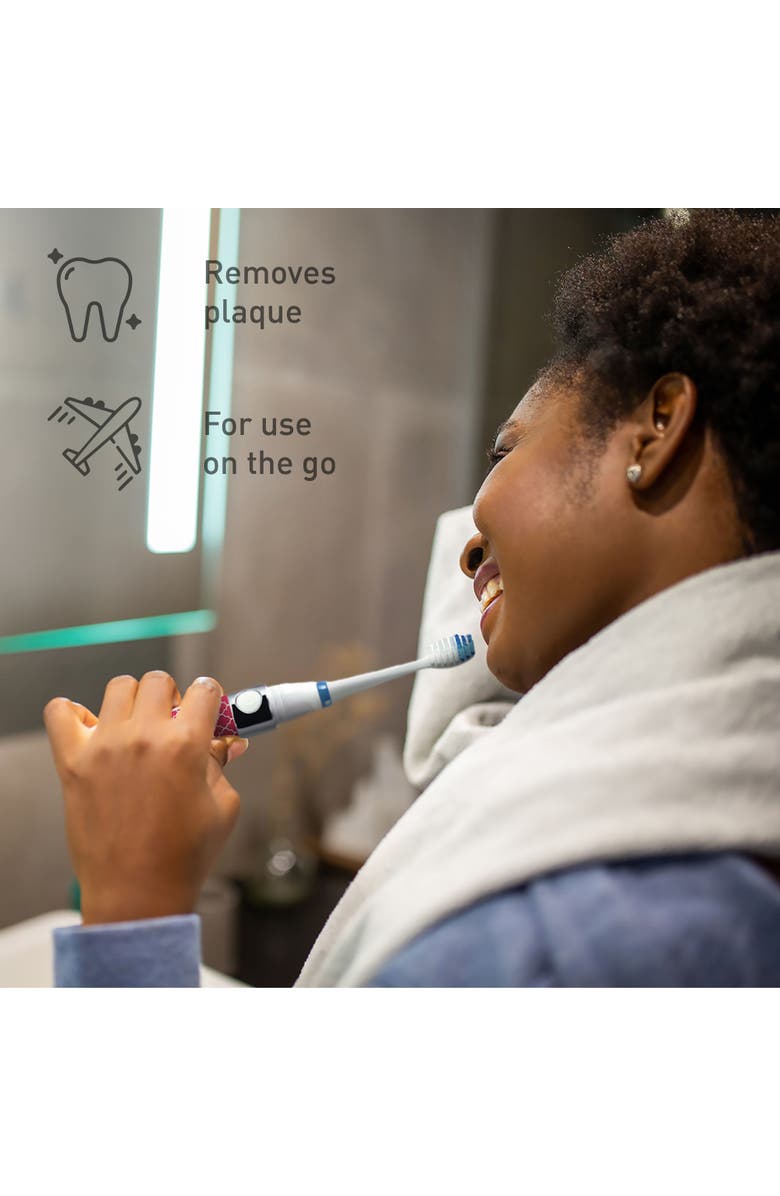 PURSONIC Black & Pink Portable Sonic Toothbrush Bundle - Powerful On-the-Go Oral Care with 2 Travel-Ready Toothbrushes and Extra Brush Heads, Alternate, color, Multicolor