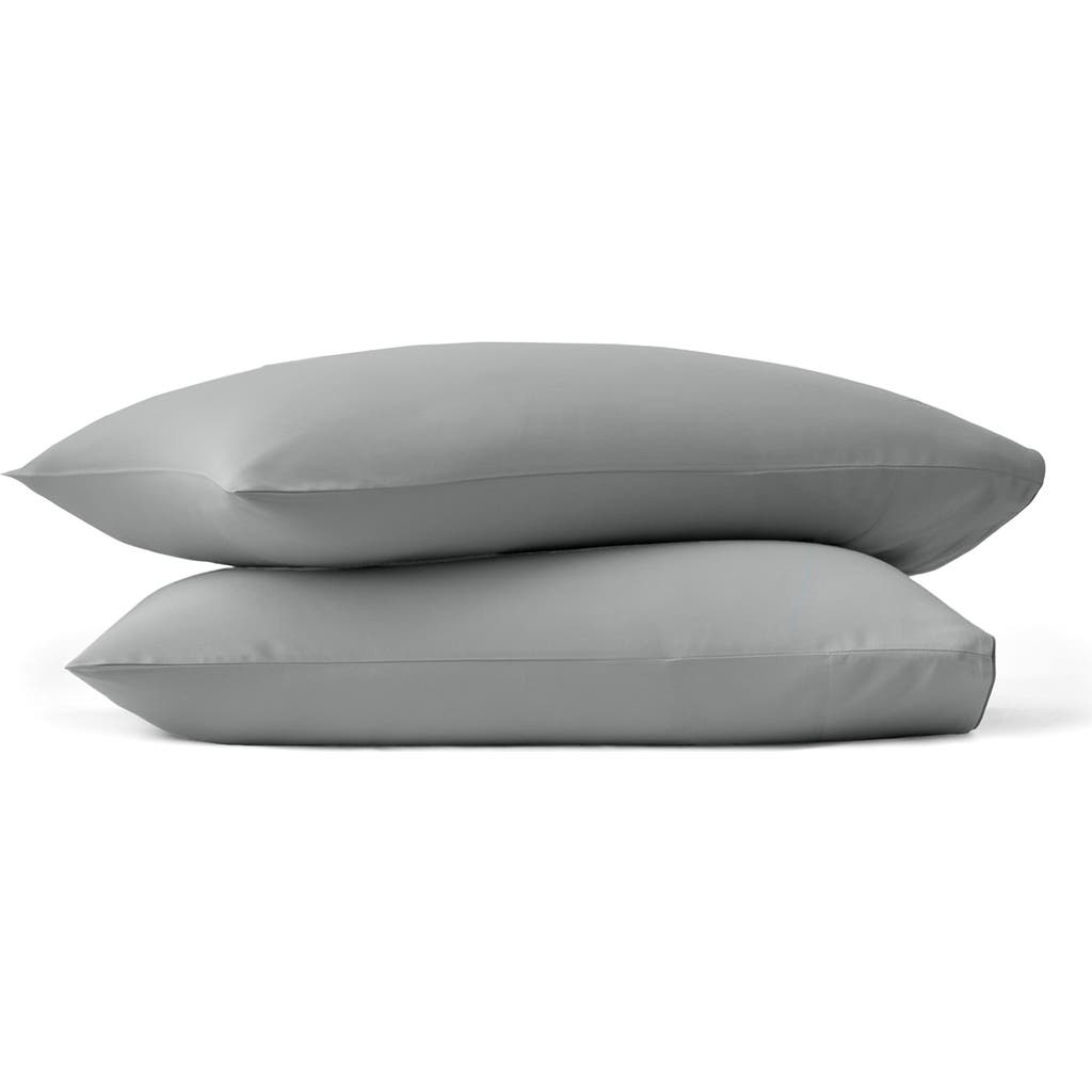 Boll & Branch Signature Set Of 2 Piped Edge Pillowcases In Gray