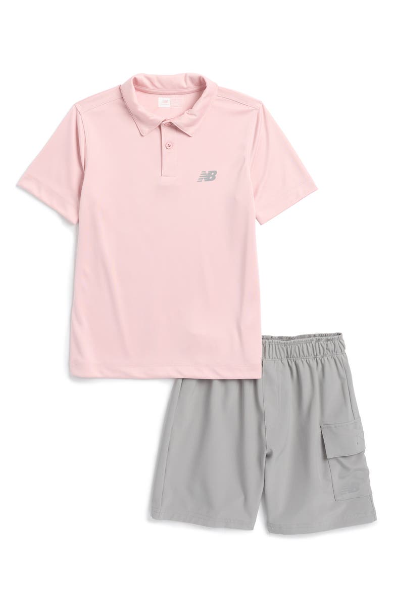 New Balance Kids' Polo & Shorts Set, Main, color,