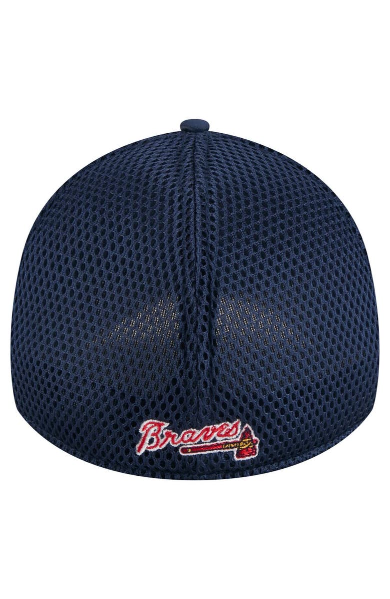 New Era Men's New Era Navy Atlanta Braves Subtle Camo 39THIRTY Flex Hat, Alternate, color, 