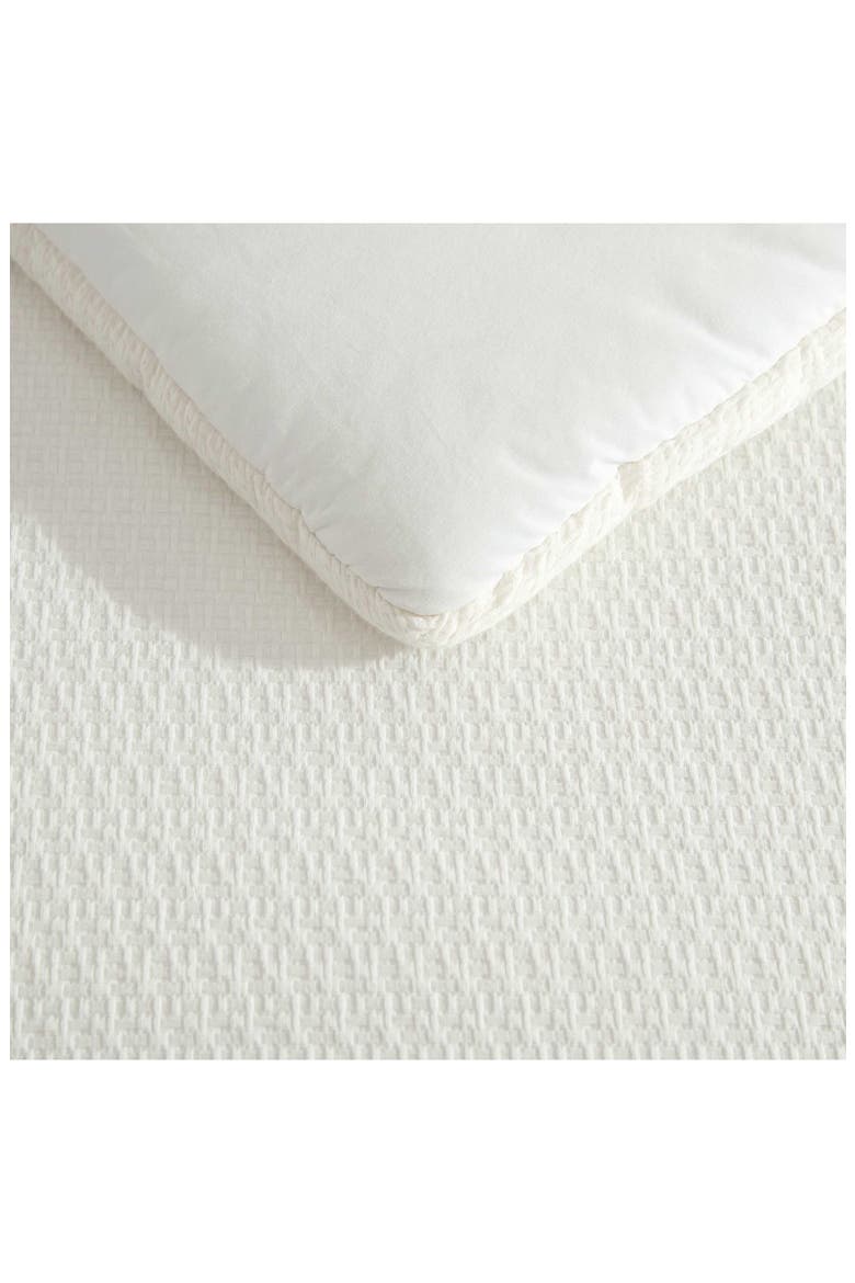 Threaded Basketweave Comforter & Shams Set, Alternate, color, WHITE