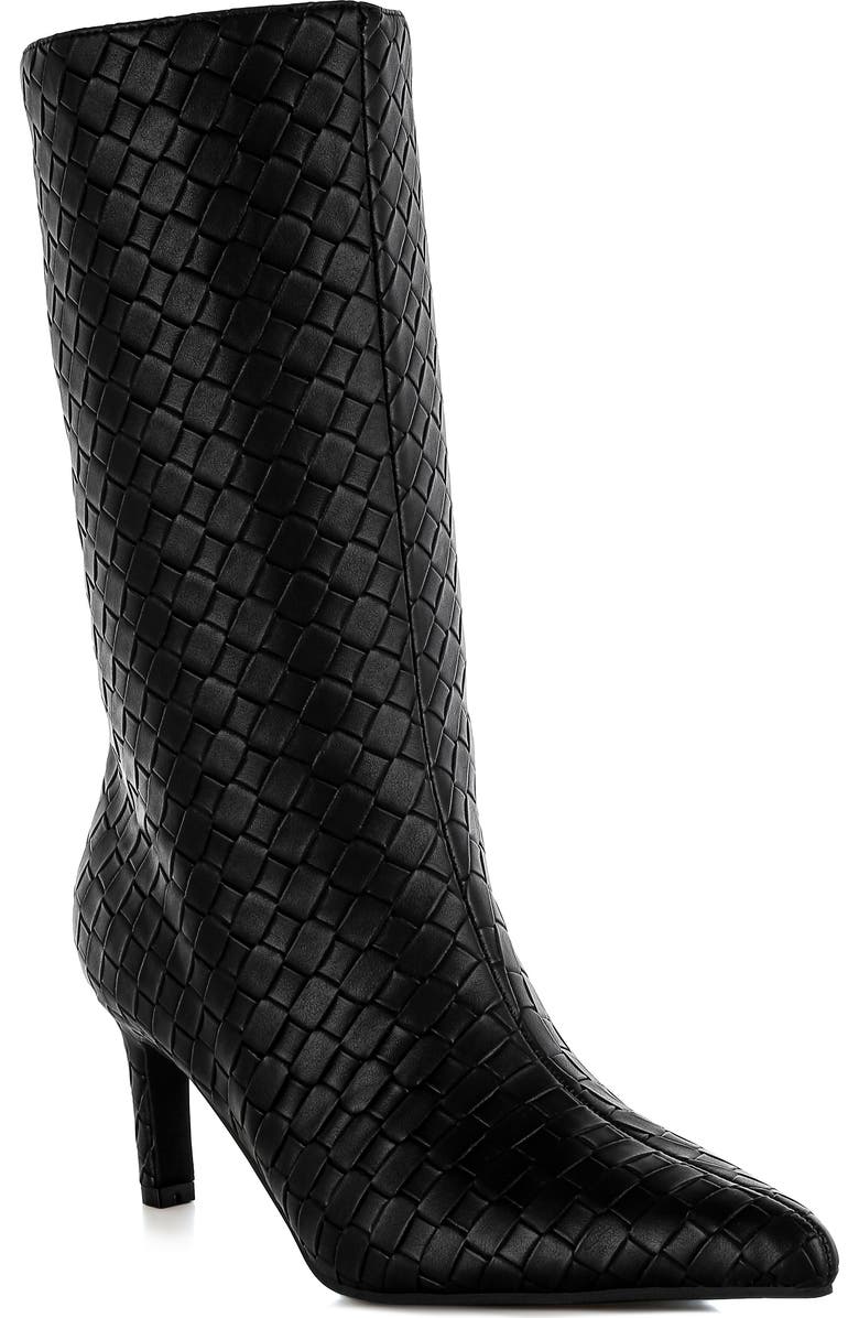LONDON RAG Mentha Woven Faux Leather Boot, Main, color,