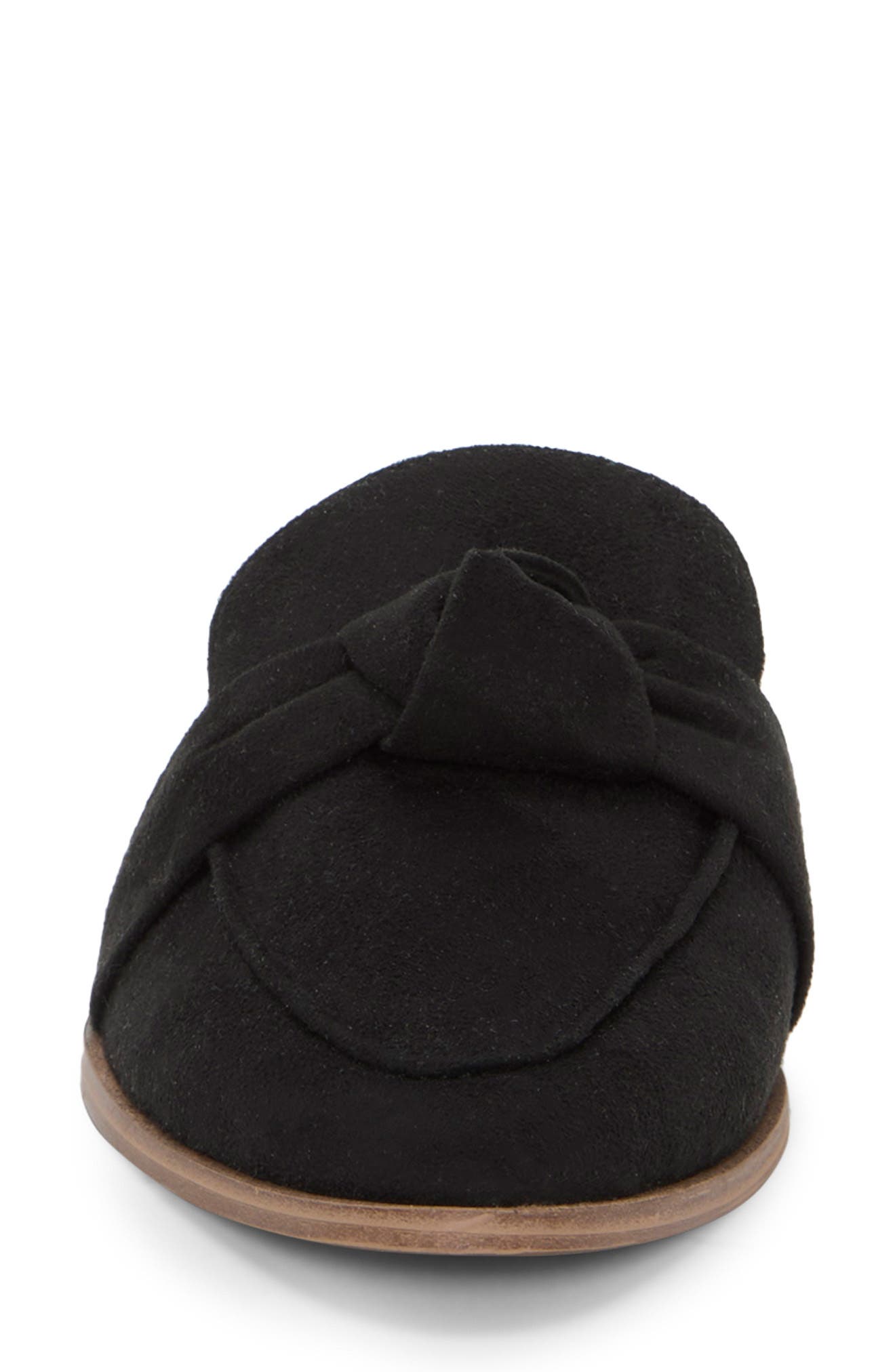 Lucky Brand Alusia Knot Mule Loafer, Alternate, color, Black Oil Suede