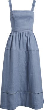 Reformation Everett Linen Midi Sundress