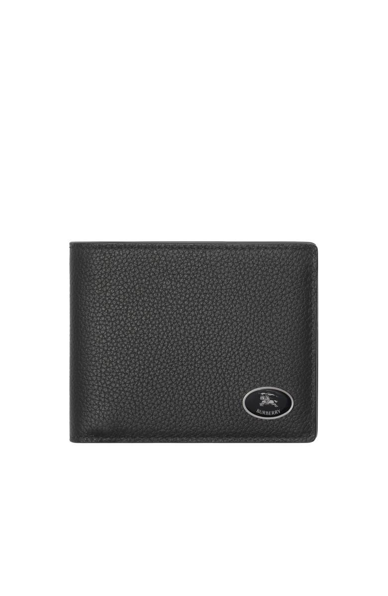 Burberry Slim Knight Stamp Bifold Wallet, Main, color, Black