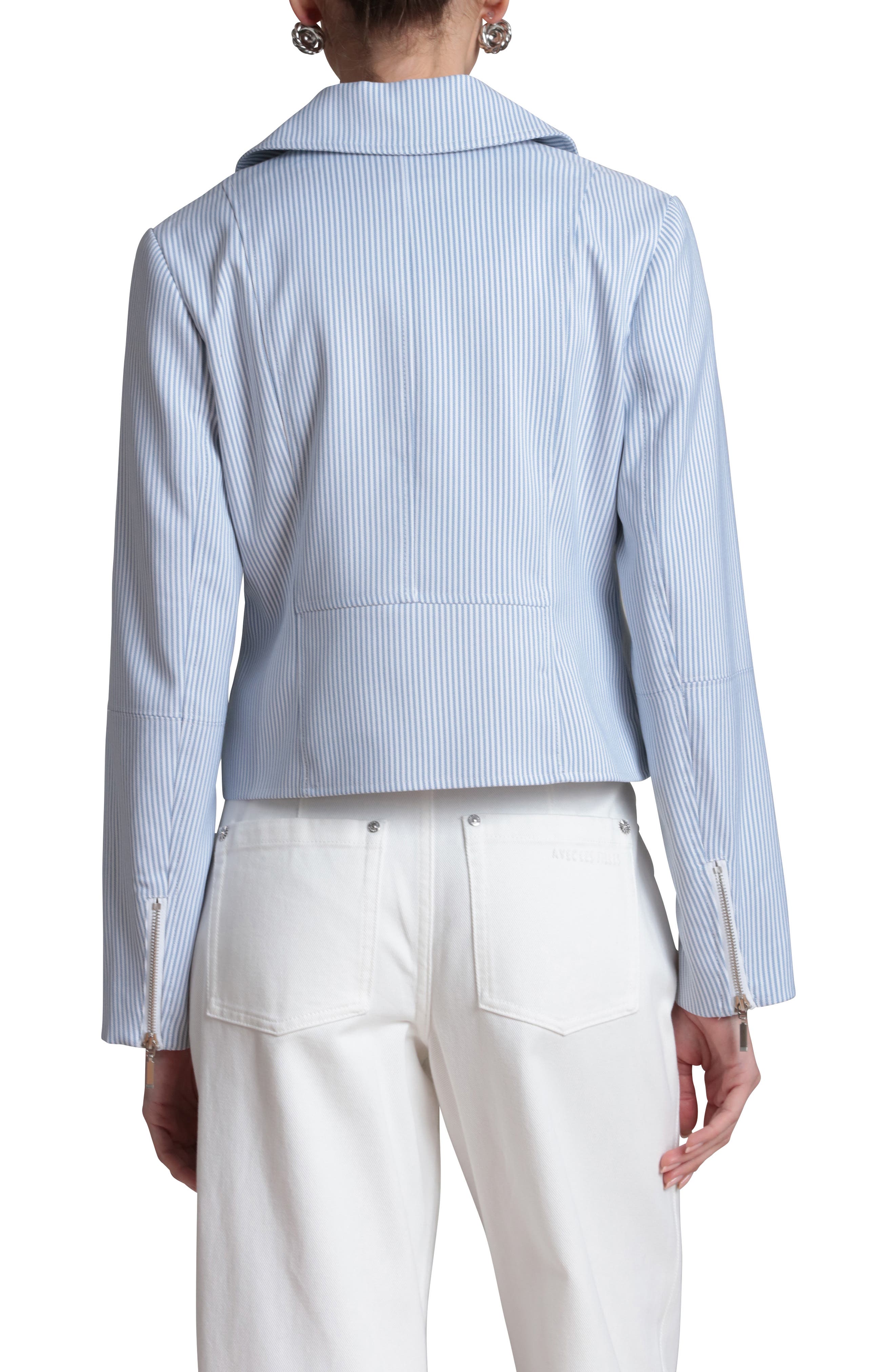 Stripe Moto Jacket - image 2