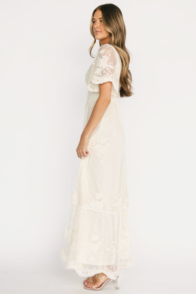 Rosalia Lace Maxi Dress, Alternate, color, White