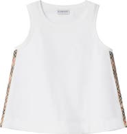 Burberry Check Trim Cotton Top