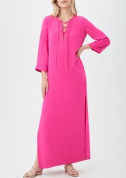 Trina Turk Catamaran Printed Lace Up Dress